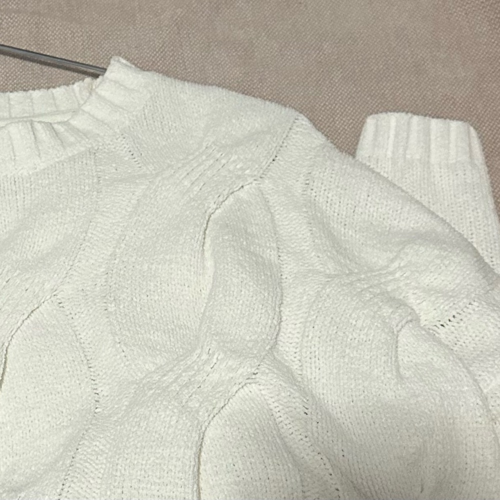 J Jill Chenille white sweater fall winter sweater !